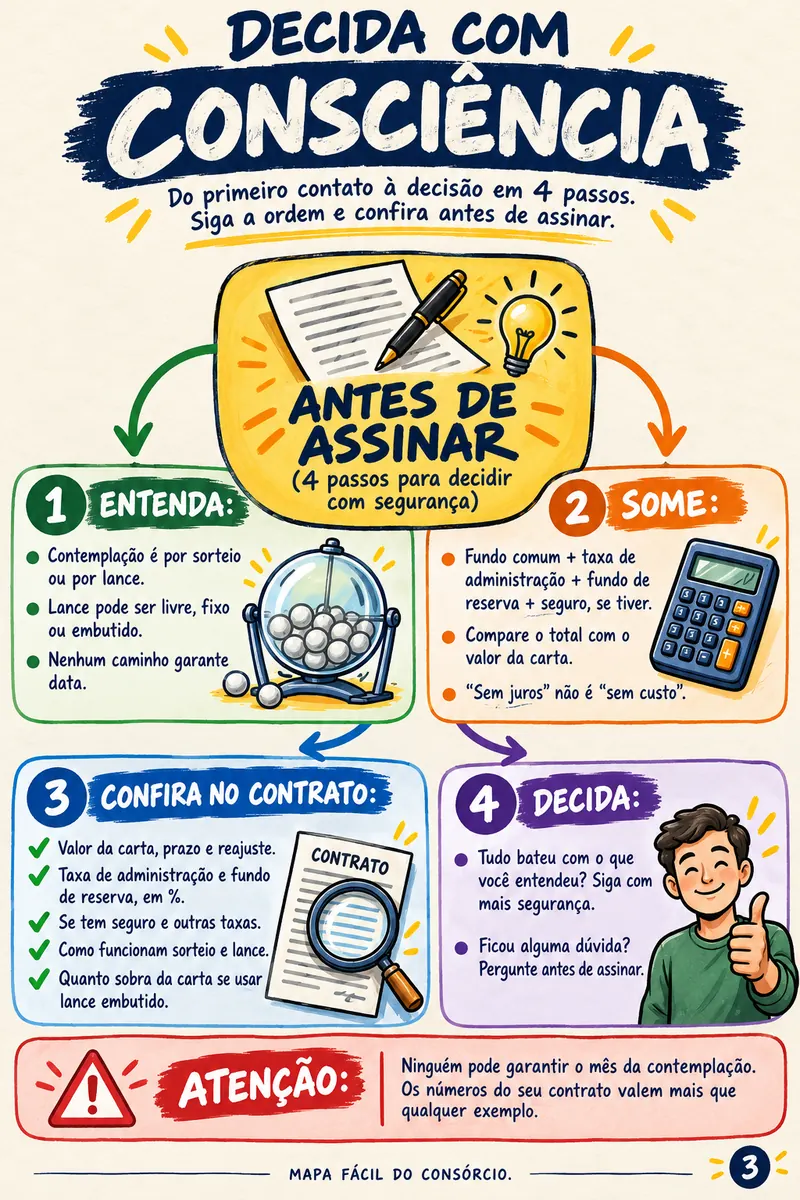 Página do Mapa: Mapa de decisão antes de assinar